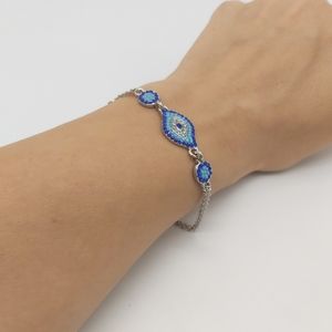 NWOT Blue evil eye bracelet for women | Evil eye jewelry | Silver tone b…